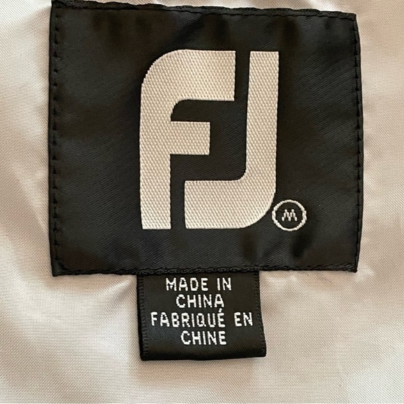 Footjoy | Navy Blue White 1/4 Zip Windbreaker Golf Jacket - Picture 9 of 10